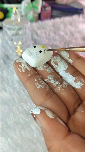Painting on stone/ Hello kitty paint #allthings05 #stone
