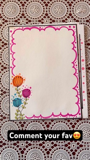 ♥️5 MOST BEAUTIFUL BORDER DESIGNS FOR PROJECTS. #frontpagedesign #art #diy #viral #schoolproject