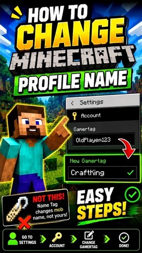 How to change minecraft game tag 😱🔥#minecraft #playstore #game #shorts #minecraft tips