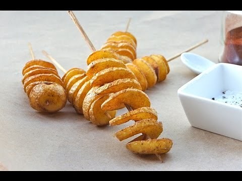 Spiral Potato - How to cut a spiral potato (Tornado Potato) Easy