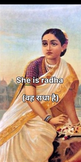 Radha with sakhi #art #history #painting #artist #rajaravivarma