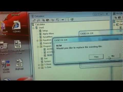 How to Make Programs on Casio Fa-124 to your Casio fx-9860