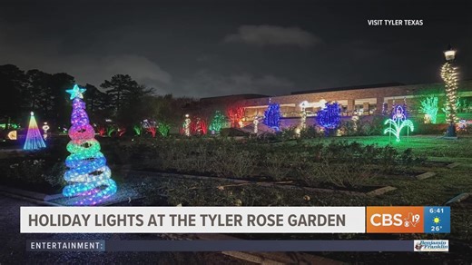 Holiday lights return to Tyler Rose Garden