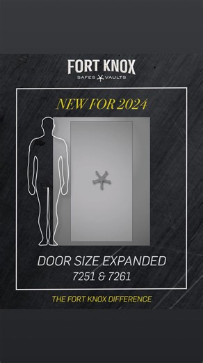 8.3K views · 29 reactions | New for 24! We have expanded the Door Width on Sizes: 7251 & 7261, making access to your valuables easier than ever before! | Fort Knox | Facebook