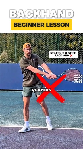 Beginner Tennis Backhand Lesson (Save This) #tennis #tennisbackhand #backhand #tennislove