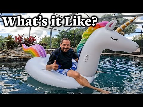 Inflatable Unicorn Pool Float Floatie Unboxed and Reviewed