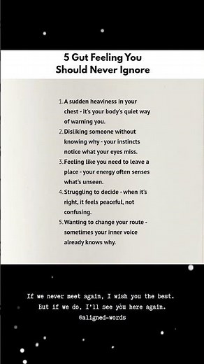 5 gut feelings not to ignore #shorts #gutfeelings #lifelessons #humanbehaviour #habits #skills