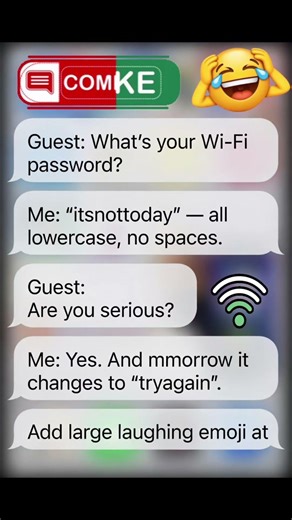 Guest asked for my Wi-Fi password... I said 'itsnottoday'. Wait for his FACE! 😂 #shorts