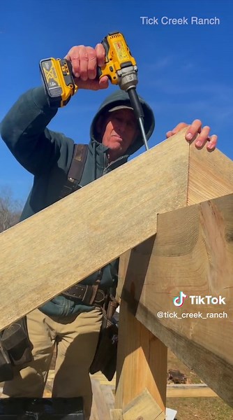 Installing Rafters #fyp #foryou #foryoupage #homestead #country #hardwork #countrylife #woodworking #woodwork #diy #ranch #diyproject #timberframing #homebuild #shadowbanned