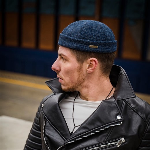 Harris Tweed Wool Docker Cap – Scottish Leon Inspired Beanie - Ship From US - Etsy
