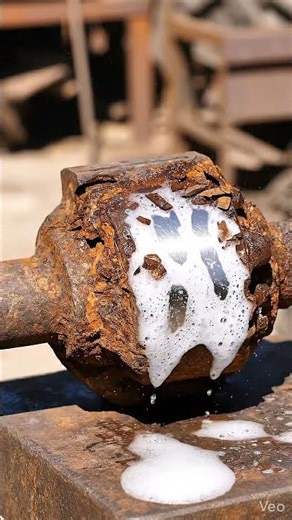 Satisfying Rust Removal on Steel Axle Stub