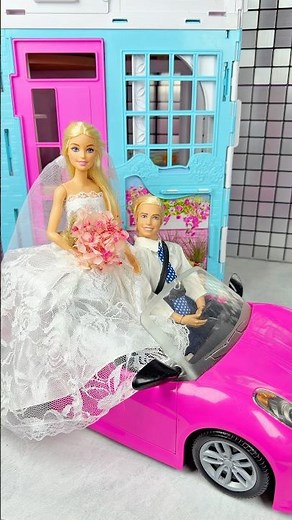 Satisfying With Unboxing Barbie Doll Wedding Dress Set Toys #shorts