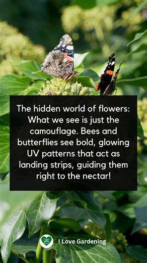 Nature’s secret beauty is all around us, hidden in plain sight. While we see a delicate flower, bees and butterflies witness a vibrant, glowing pathway that leads them to the nectar. These invisible UV patterns are like nature's landing strips, guiding them with precision. It’s a reminder that there’s always more than meets the eye. 🌸🦋 #HiddenBeauty #Nature'sDesign #GardeningMagic | I love Gardening