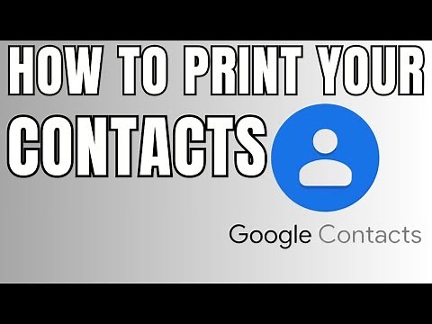 How to Print Google Contacts in SECONDS!