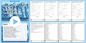 Year 3 Term 3A Spelling Dictation Sentences Activity Pack