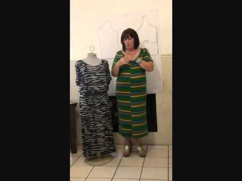 HotPatterns presents a tutorial showing how to make a dress from a T-shirt pattern