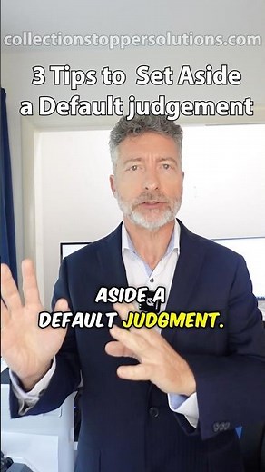 3 tips to set aside a default judgment! #debtcollections #lawyer #lifehacks