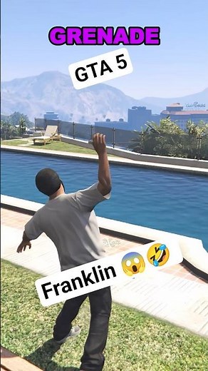 Diving Into a Pool After Throwing a Grenade in GTA Games #gta #gta5
