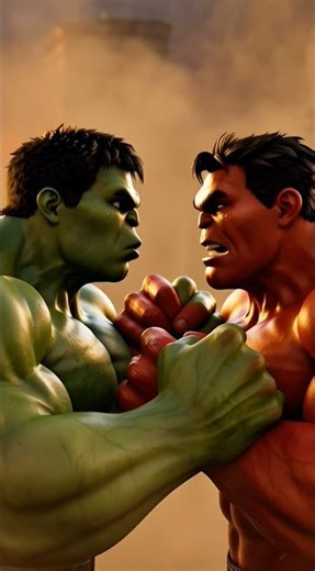 Green hulk vs red hulk fight 😁🤣🤯 #hulk