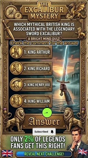 The Legend of Excalibur! 🗡️👑 #KingArthur #Shorts #UKHistory #growth