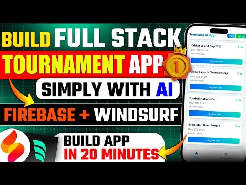Build a FULL STACK Tournament App in Minutes with AI | Firebase + Windsurf