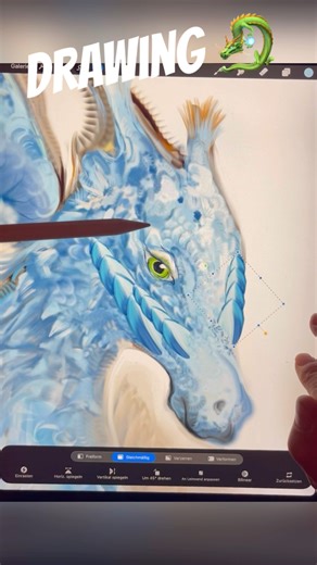 Drawing and Painting 🐉 #procreateart #drawingtutorial #digitalart #procreatebrushes