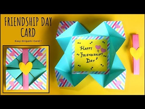 EASY Origami Greeting Card | Friendship Day Card | Handmade Cards