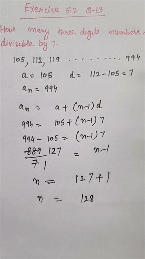 how many three digits numbers are divisible by 7