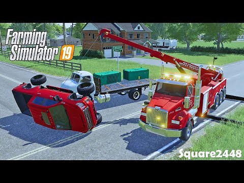 Lifted Duramax Totaled! | Skidsteer Winch Out! | Heavy Rescue | New Trucks | FS19