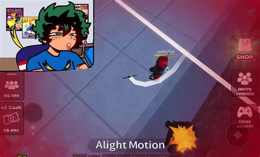 Deku and bakugo playing Roblox :)) #bakugo #deku #roblox #animation #fypp