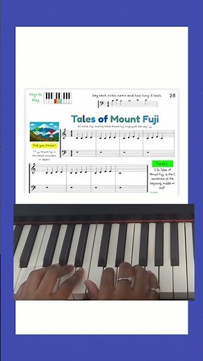 🗻 Tales of Mount Fuji – Easy Piano Tutorial (C D E Notes Only) 🎹