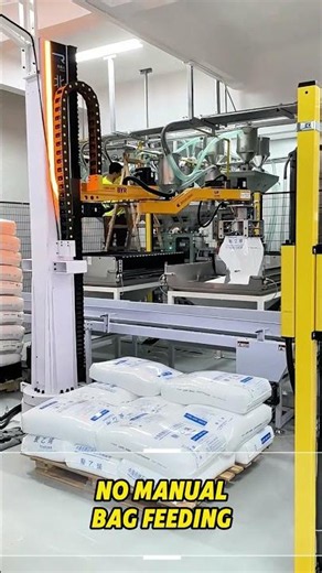 hands freePE Bag Depalletizing#depalletizing #automation #plastic #palletizer #robotics