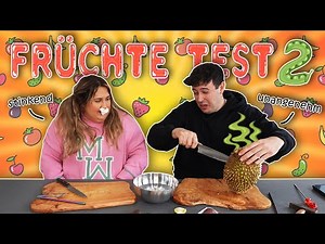 Wir probieren Früchte die Sandy NICHT kennt!😂 (Teil 2)