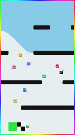 Maze Race! Which Color Beats the Flood 🌊🟥🟦 #Shorts