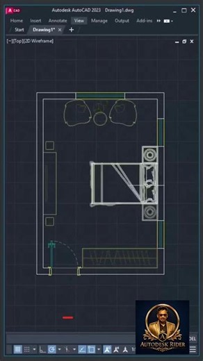 AutoCAD Bedroom Plan Drawing in Minutes | Shortcut Method #stockmarket #autocad #cadtutorial