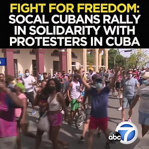 As thousands of Cubans hit the streets demanding freedom, and protesting against the island's communist dictatorship, Cubans all across the Southland are showing support for the historic uprising. Could the massive demonstrations spark change in the authoritarian regime? Eyewitness News with how Cubans in Southern California are standing in solidarity. Tonight at 11 from ABC7. https://abc7.com/10881190 | ABC7
