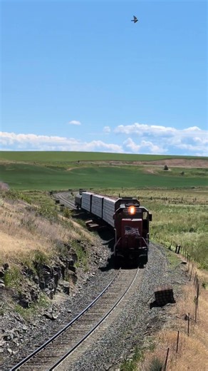 The Spokane Spangle and Palouse enters Rosalia Washington