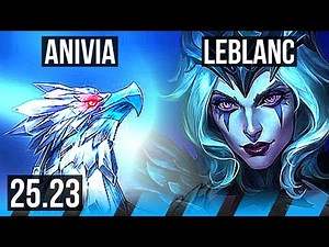 ANIVIA vs LEBLANC (MID) | 6 solo kills, Comeback, Godlike | NA Master | 25.23