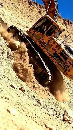 Heavy Machinery Power: Excavator & Loader Tackle Extreme Slopes! 💪