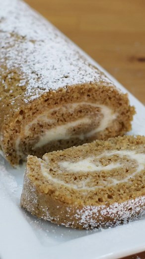 Learn how to make a pumpkin roll at home from scratch. If you like pumpkin and you like cake, you will love this recipe! #pumpkinroll #cake #pumpkin | In The Kitchen With Matt