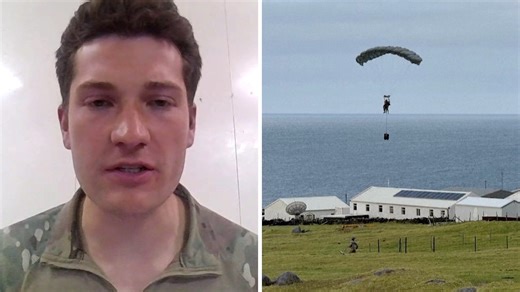Watch: Soldier on parachuting to remote island to bring Hantavirus aid