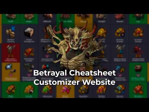 PoE Betrayal Cheatsheet Customizer – Website Demo
