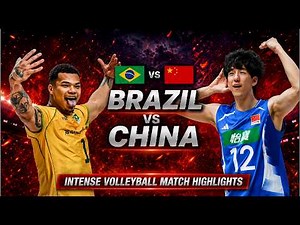 Brazil vs China Epic Volleyball Highlights | Men's VNL 2026