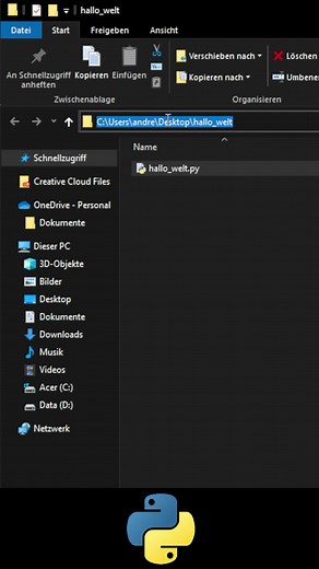 python: can't open file: [Errno 2] No such file or directory #Python #Programmieren #programmierenlernen #programmierenstarten #lernenmittiktok