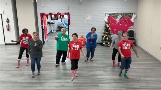 As promised. Here is our team doing a little Hokey Pokey to show off our holiday socks during Christmas spirit week. Socks off to a great time!! (Pun intended) | Buckeye Community Center & Senior Programming