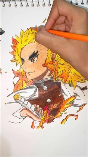 (Donut guy) Rengoku kyojuro#demonslayer #rengoku #donutguy#art#drawing #art #animeart #anime #sketch