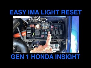 HOW TO: Reset IMA light quick & easy G1 Honda Insight
