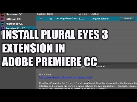 Plural Eyes Installation in Adobe Premiere CC