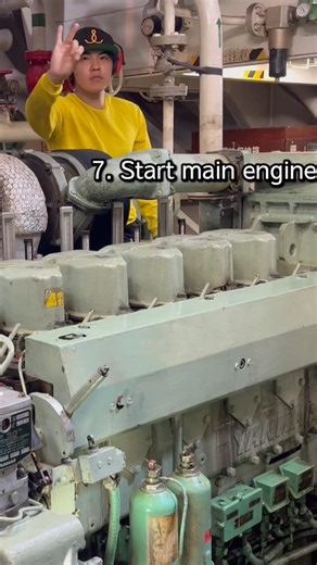 Start the Engine - Listen to the Sound of a 588kW Ship Engine – Pure Power! #shorts