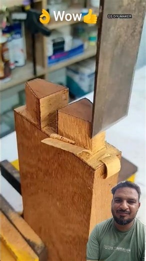 I Made a dovaitail tenon joint #woodworking #asmr #shorts